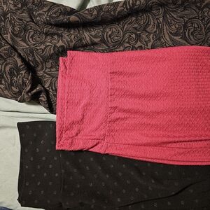 LuLaRoe Pencil Skirt Set - Pink and Black
